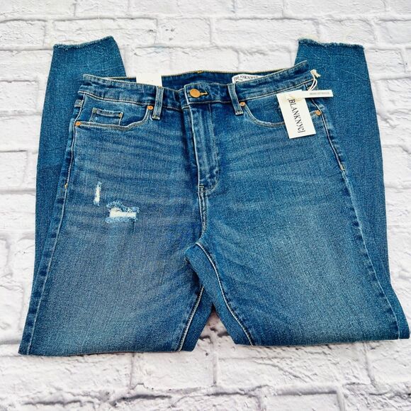 NEW Blank NYC The Bond Mid Rise Skinny Jeans Size 31 Blue Denim Stretch - Picture 2 of 12